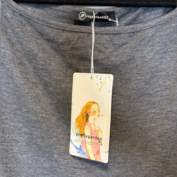 Prettygarden Women’s Ruched Bodycon round neck Wrap Long sleeve Midi Dress - Picture 5 of 6